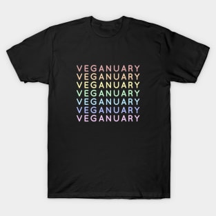 Veganuary Rainbow Pattern T-Shirt